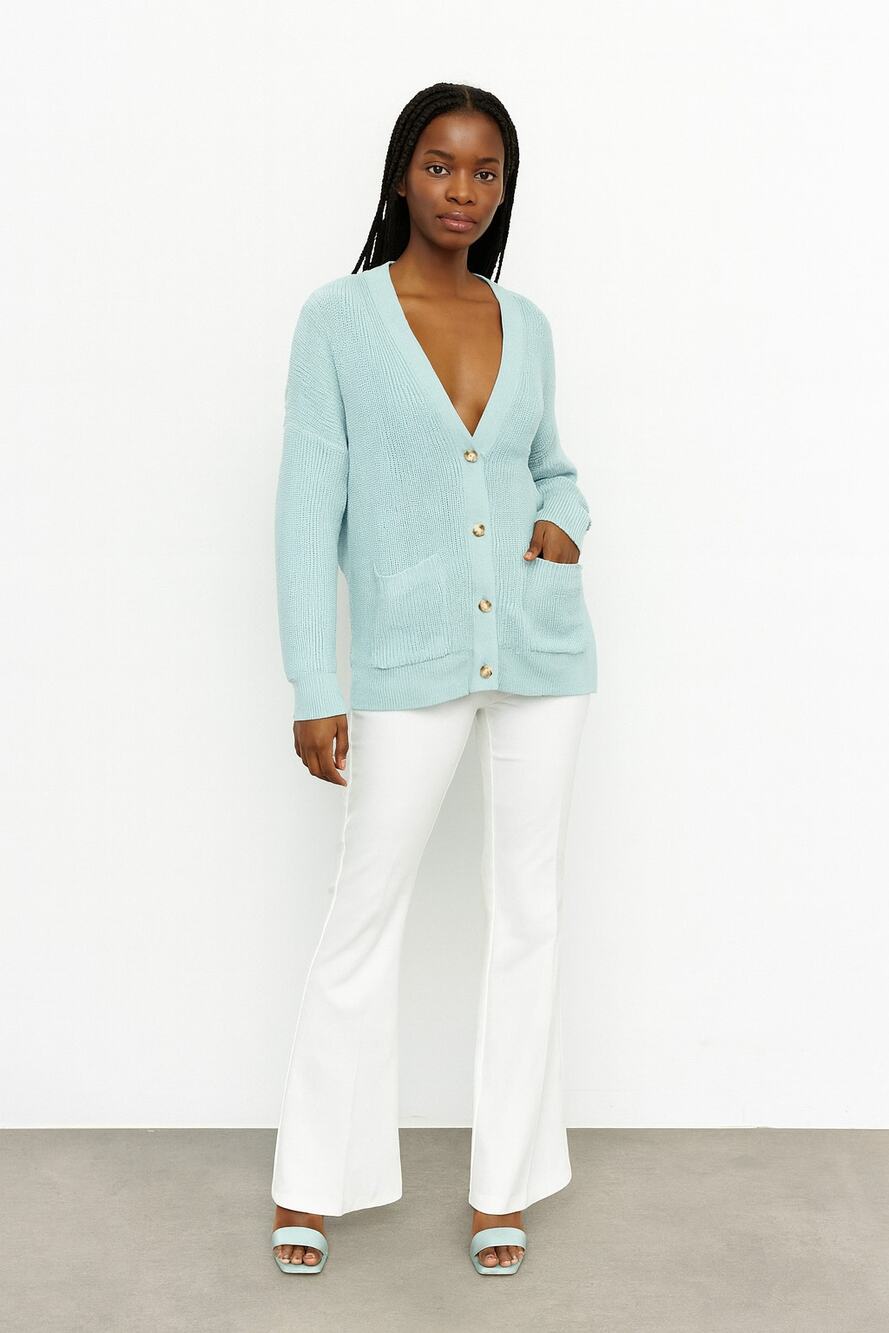 J.Crew Cotton Cashmere Blue Cardigan Sweater Women’s Small